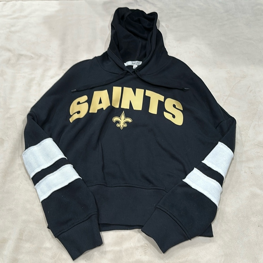 Saints Cropped Top Hoodie